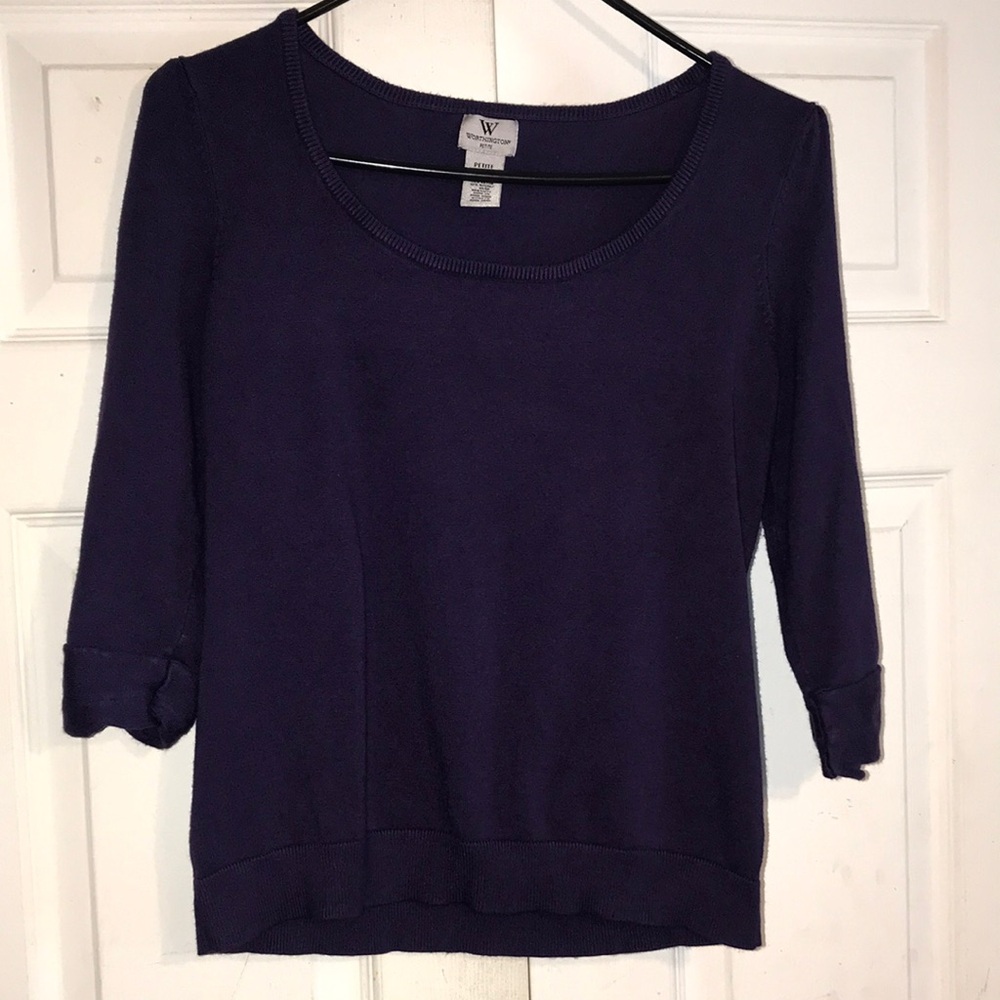 Worthington Scoop Neck Sweater Top
